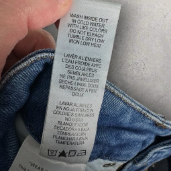Good American Good Legs Ripped High Waist Jeans Blue Womens Size 26 or 2 Denim - Picture 9 of 14